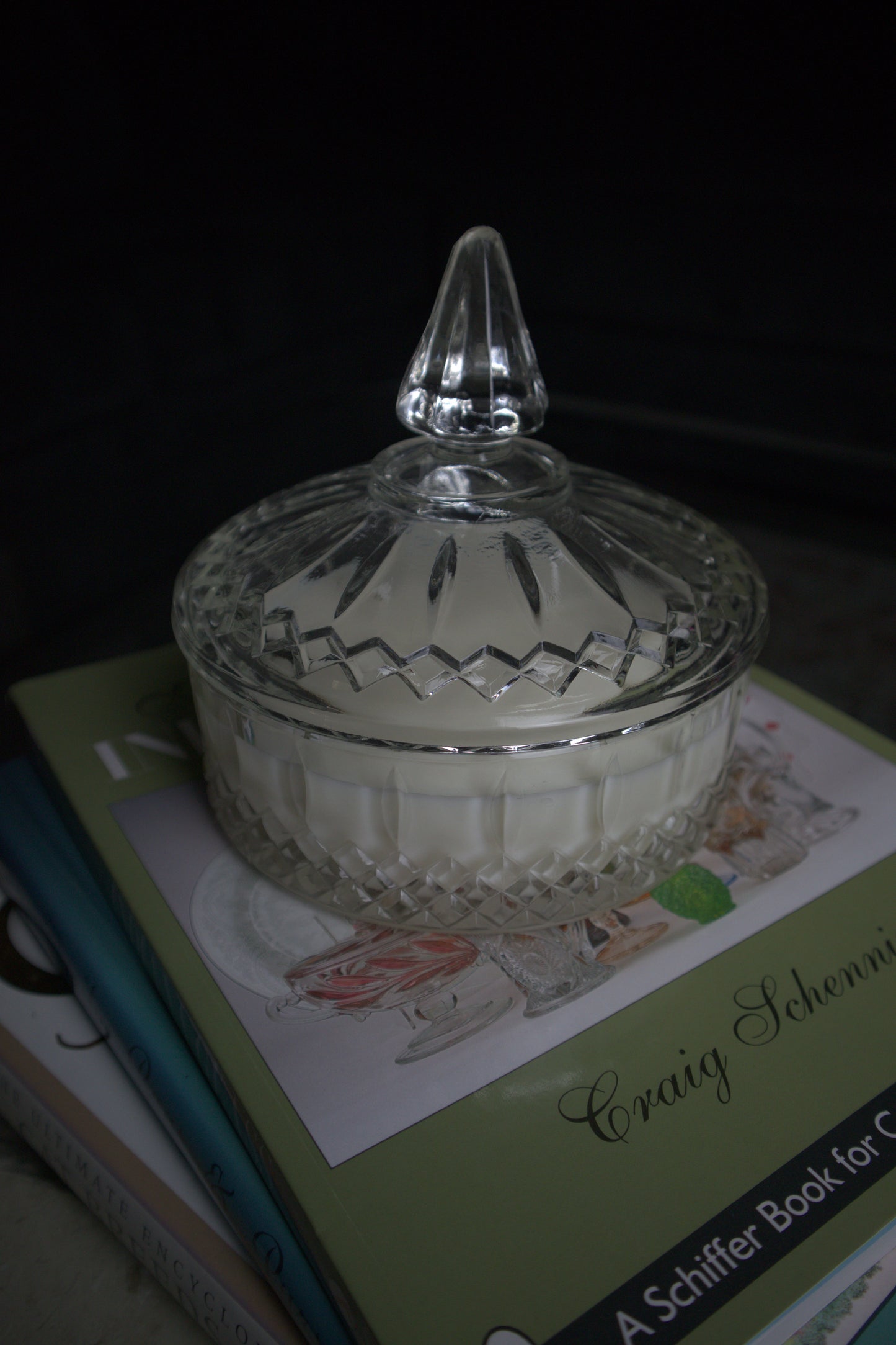 Indiana Princess Clear Glass Candy Dish Candle