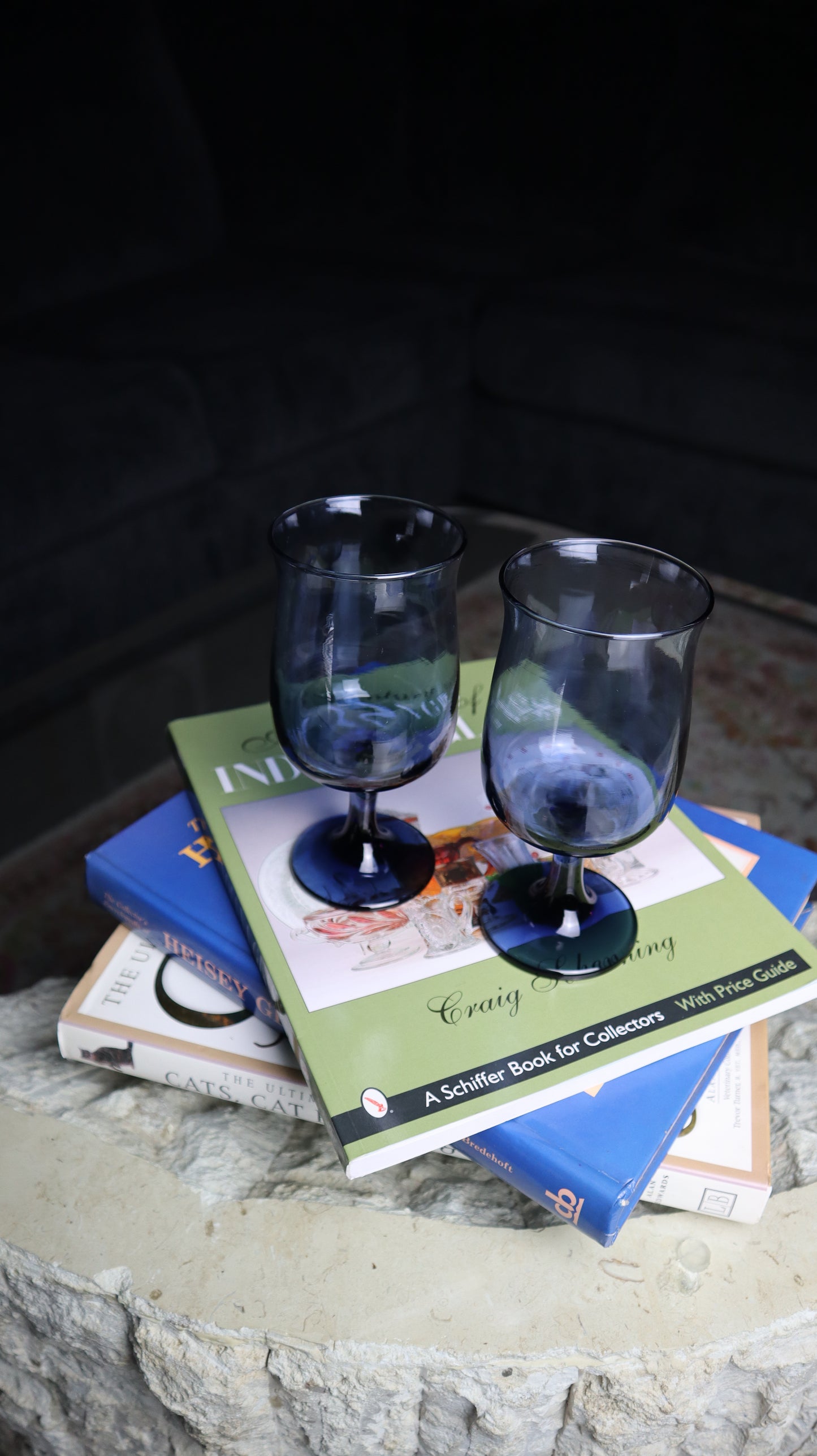 Libby Glass Blue Wine Glass Set