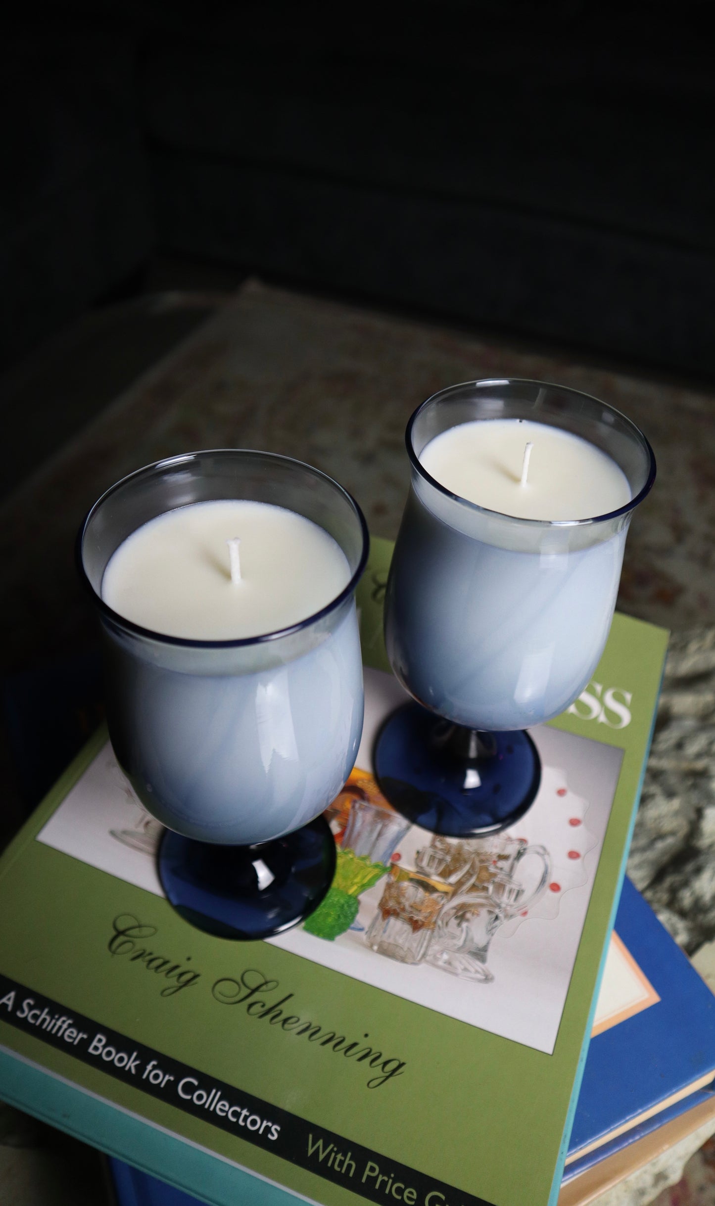 Libby Glass Blue Wine Glass Set