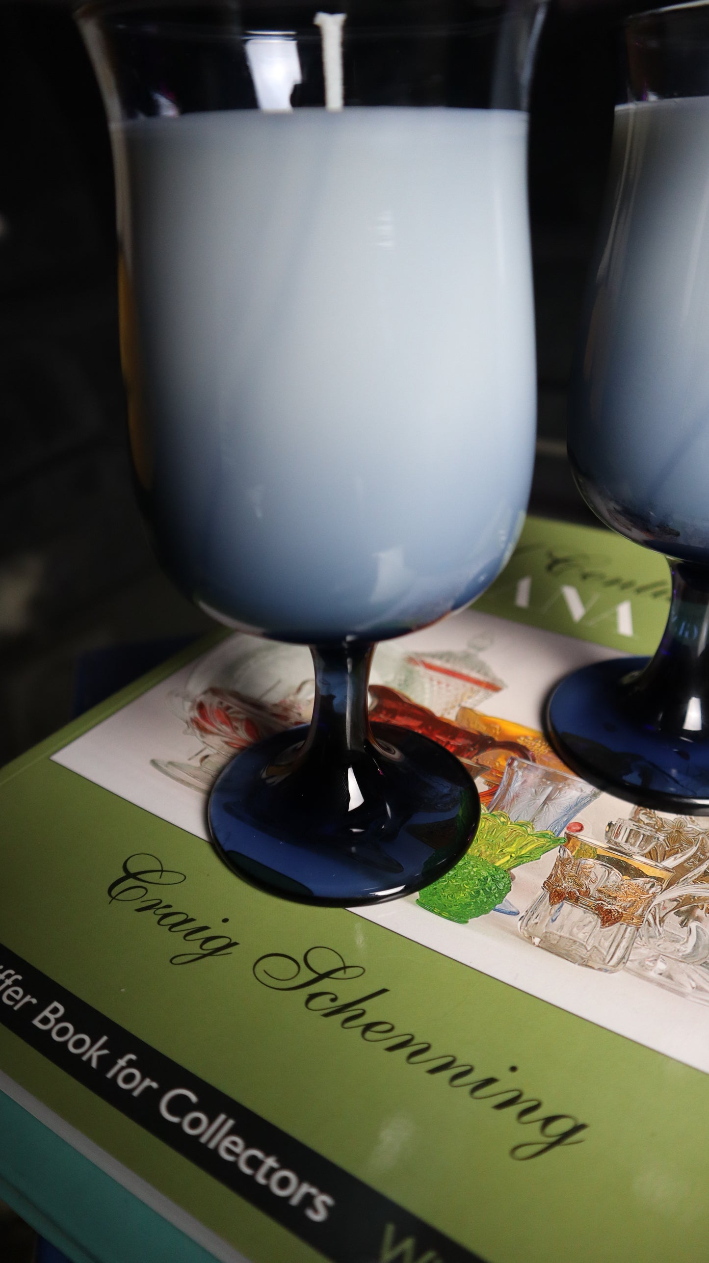 Libby Glass Blue Wine Glass Set