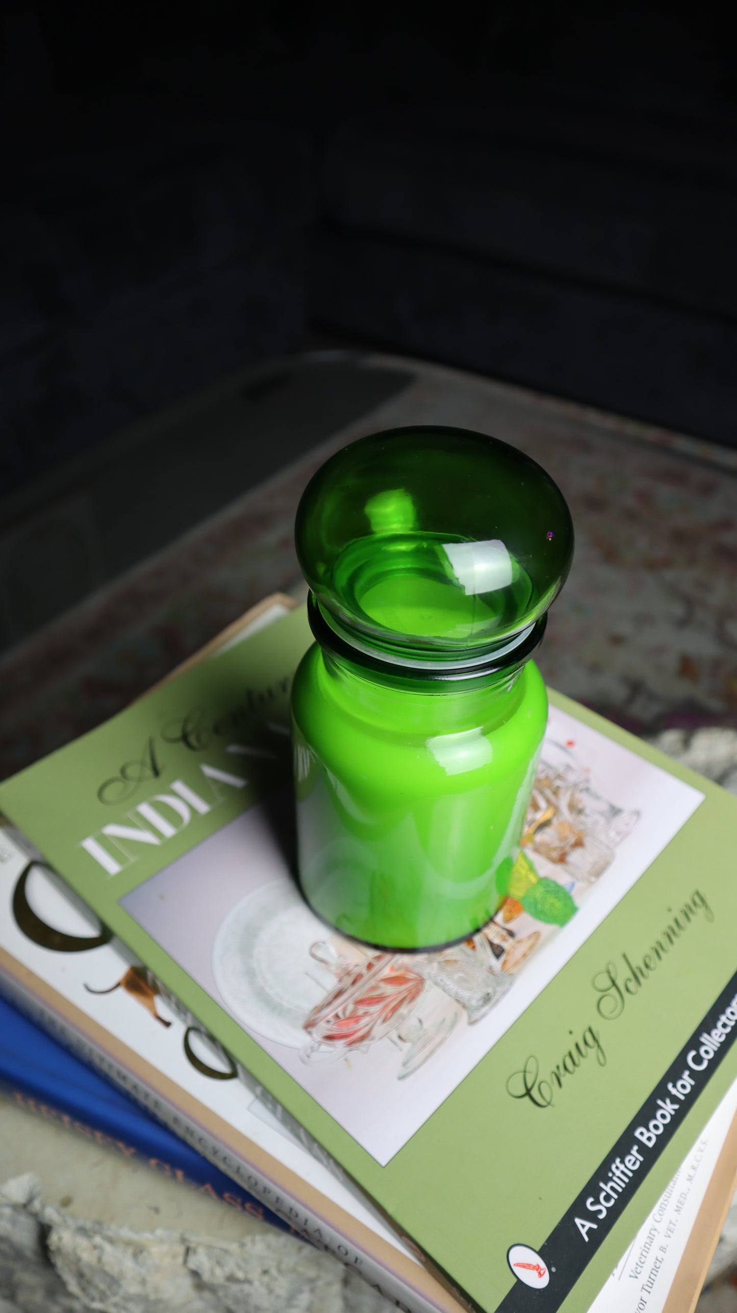 Green Belgium Apothecary Jar Candle