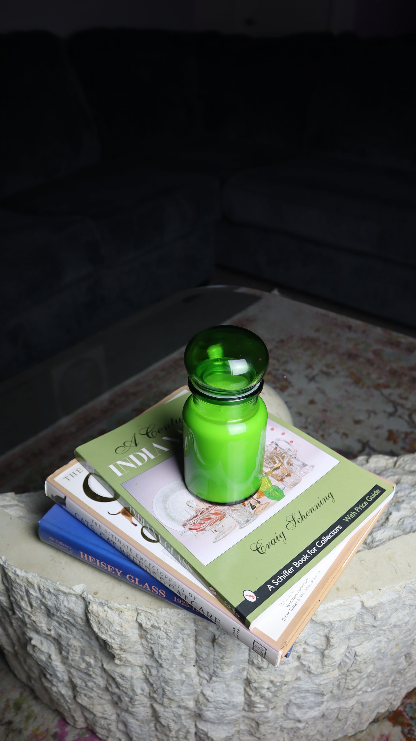 Green Belgium Apothecary Jar Candle
