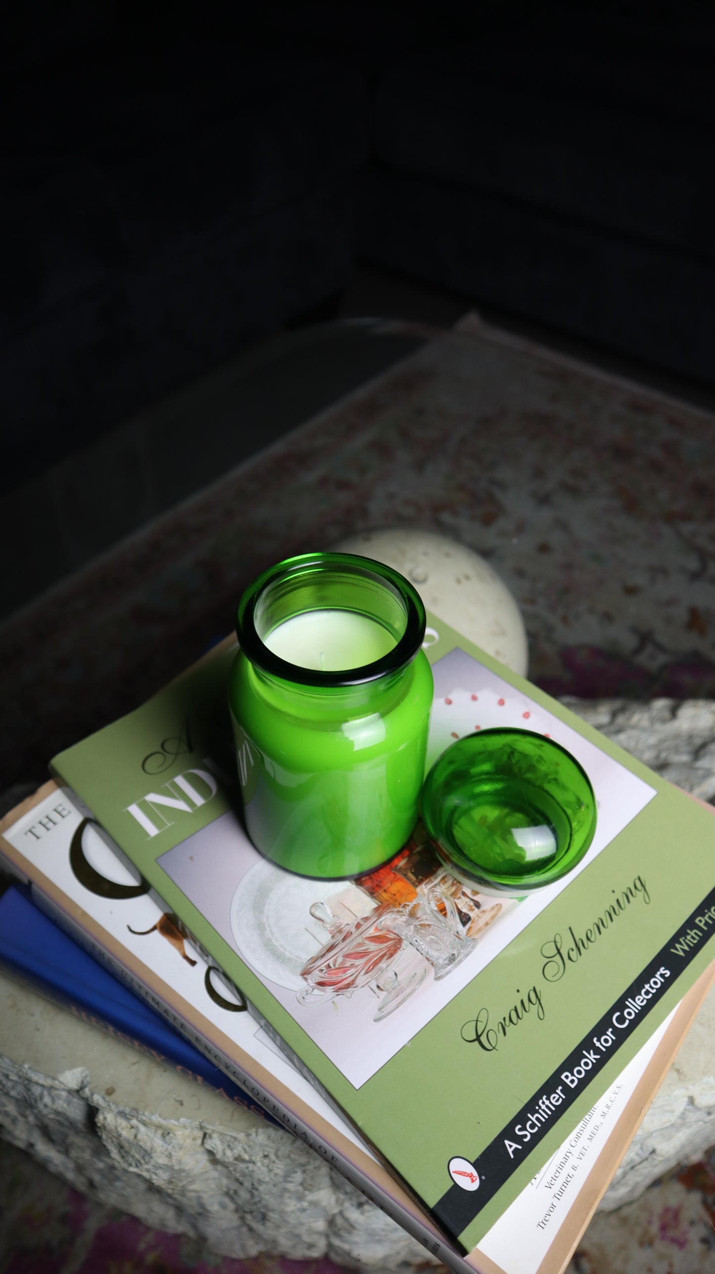 Green Belgium Apothecary Jar Candle