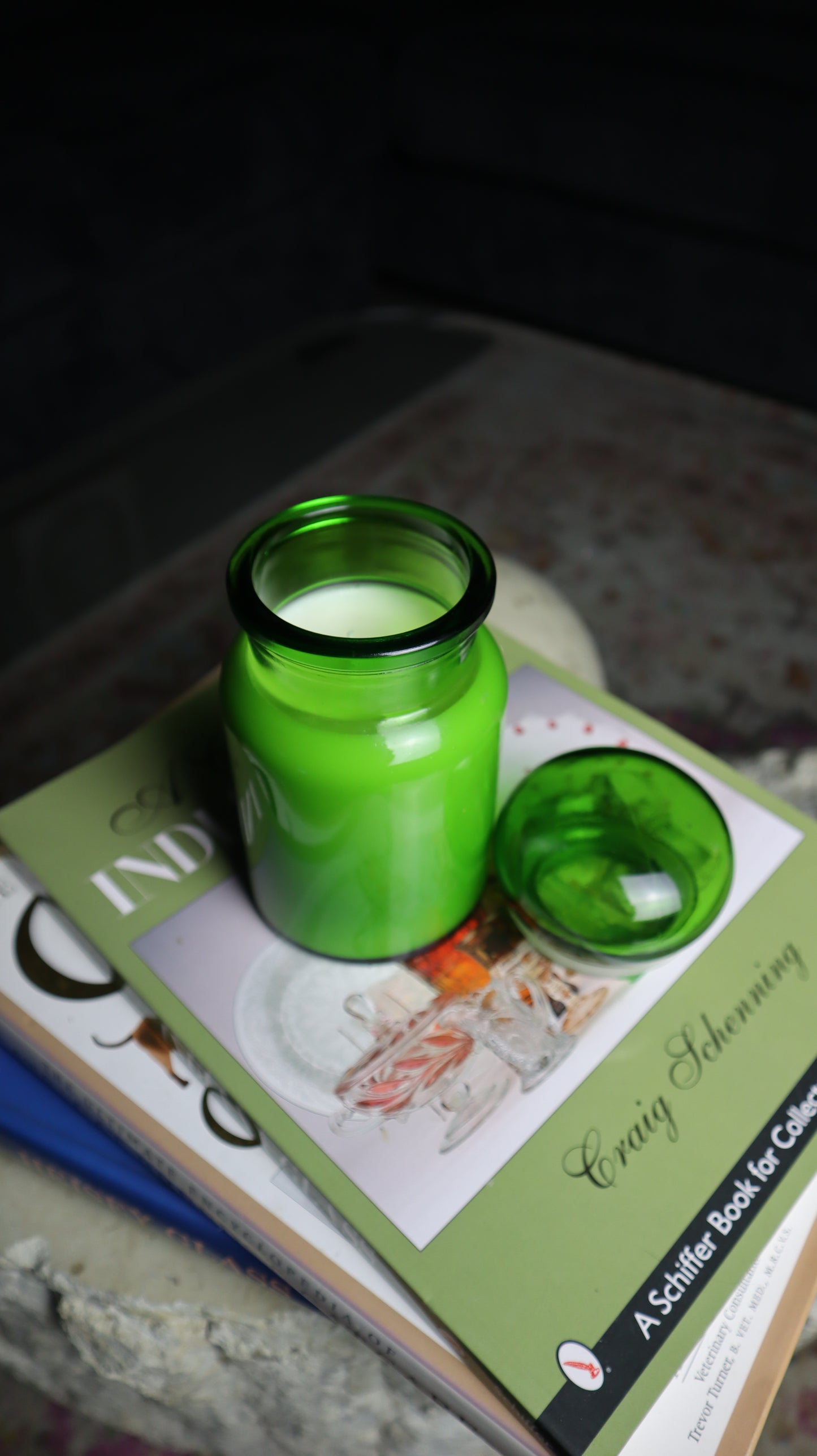Green Belgium Apothecary Jar Candle