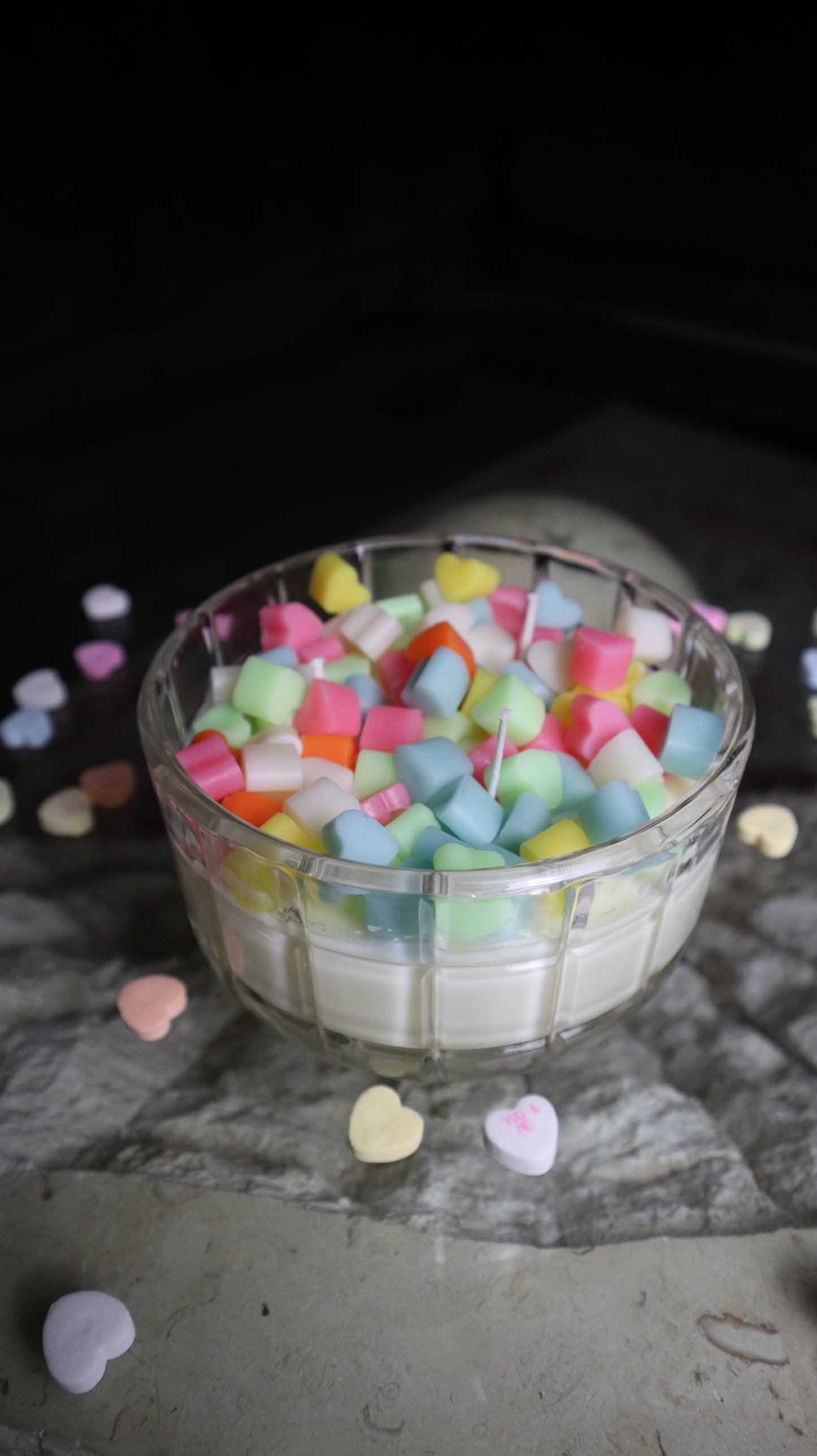 Candy Hearts V-Day Candle