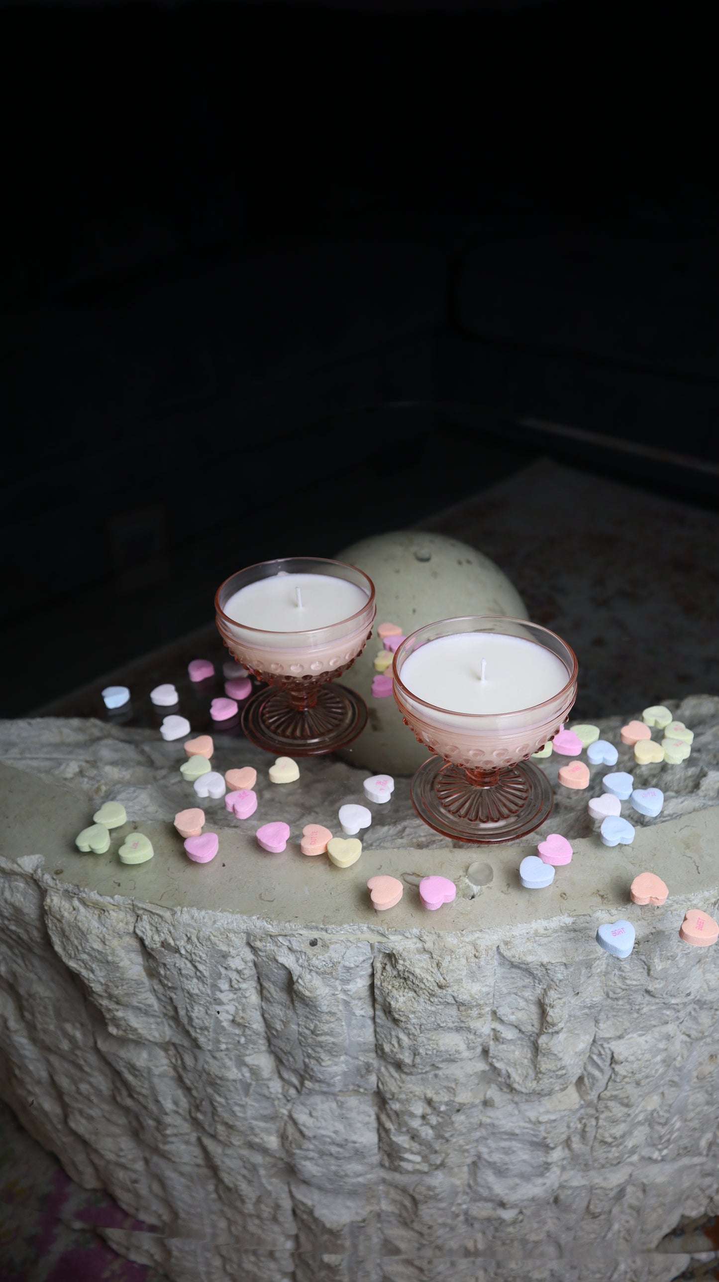 Pink Hocking Hobnail Glass Set of 2