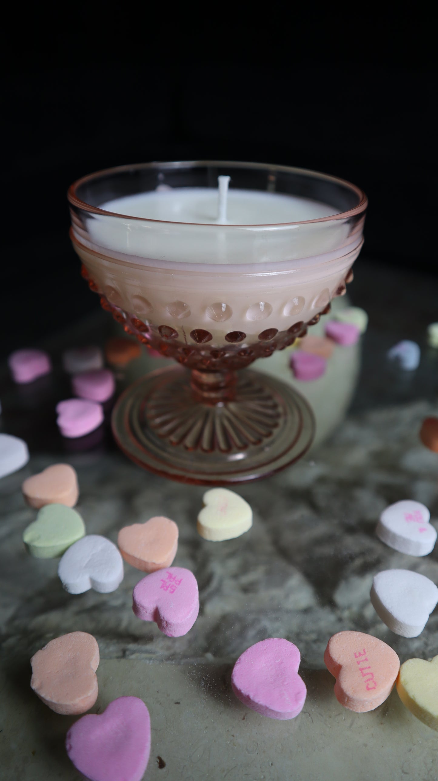 Pink Hocking Hobnail Glass Set of 2