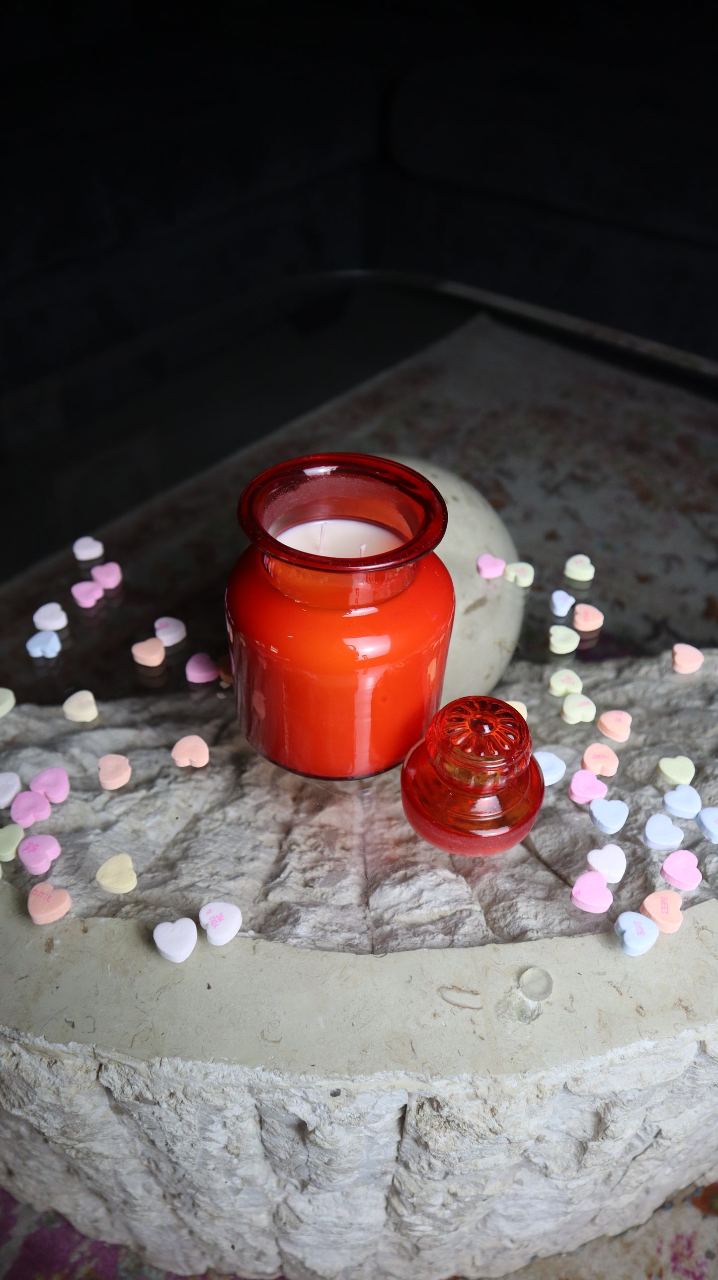 Takahashi Red Glass Jar Candle