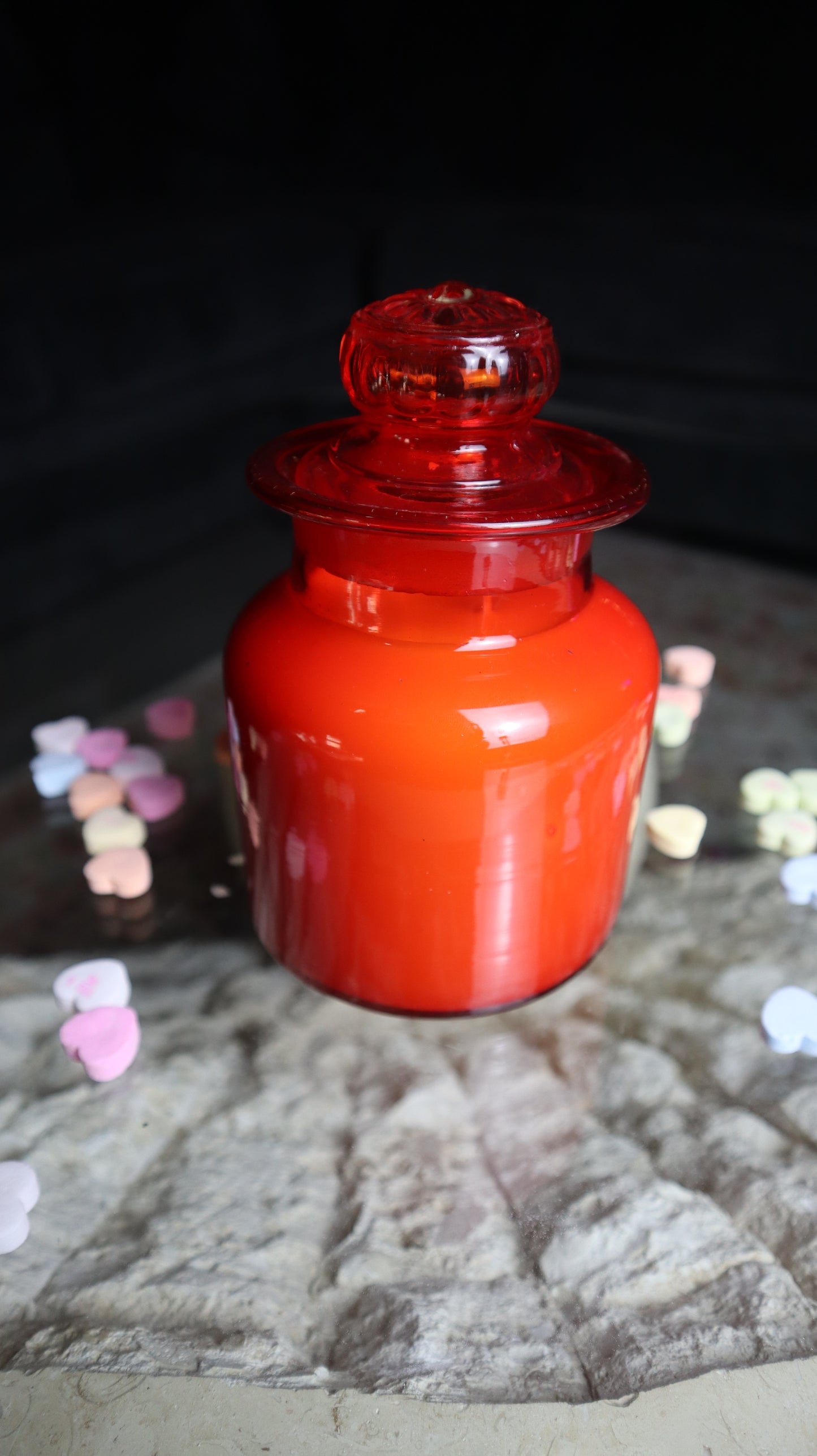 Takahashi Red Glass Jar Candle